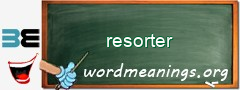 WordMeaning blackboard for resorter